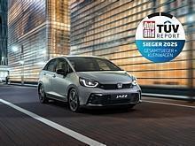 Der Honda Jazz überzeugt im TÜV-Report 2025 mit der niedrigsten Mängelquote und holt damit den Gesamtsieg über alle Kategorien